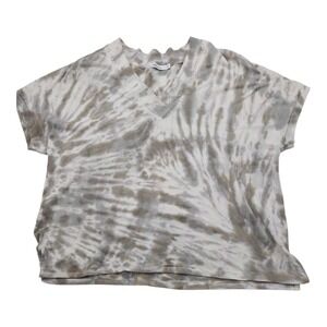 Redhaute Tie Dye V Neck Short‎ Sleeve Sweatshirt Top XL Soft Casual